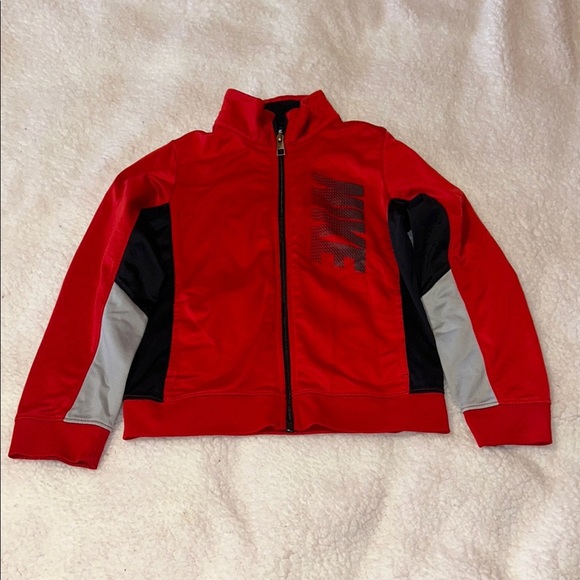 Nike Red and Black Performance Jacket with High Collar - Picture 1 of 6